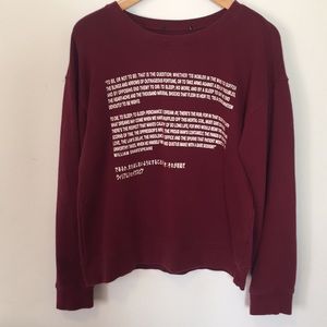 Shakespeare quote crewneck